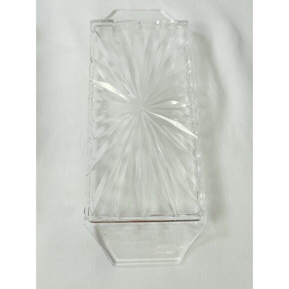 Vintage Glass Patterned Butter Dish - Picture 6 of 8